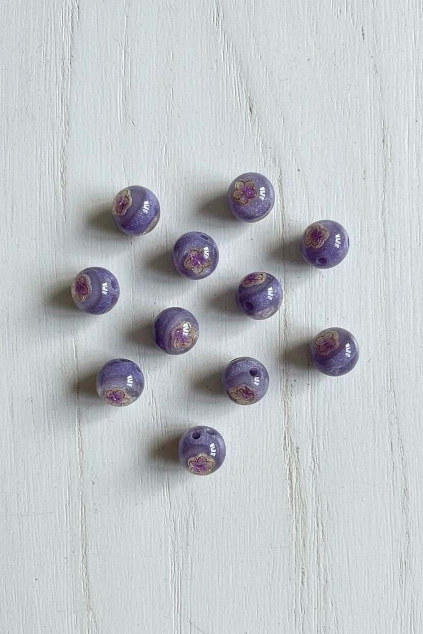 16mm resin flower beads pack of 5 – pretty floral craft beads for pens and jewellery making | Kingyscrafts