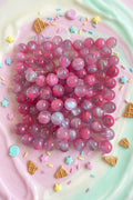 16mm Pink Luminous Pearl Shimmer Effect Beads - pack of 10