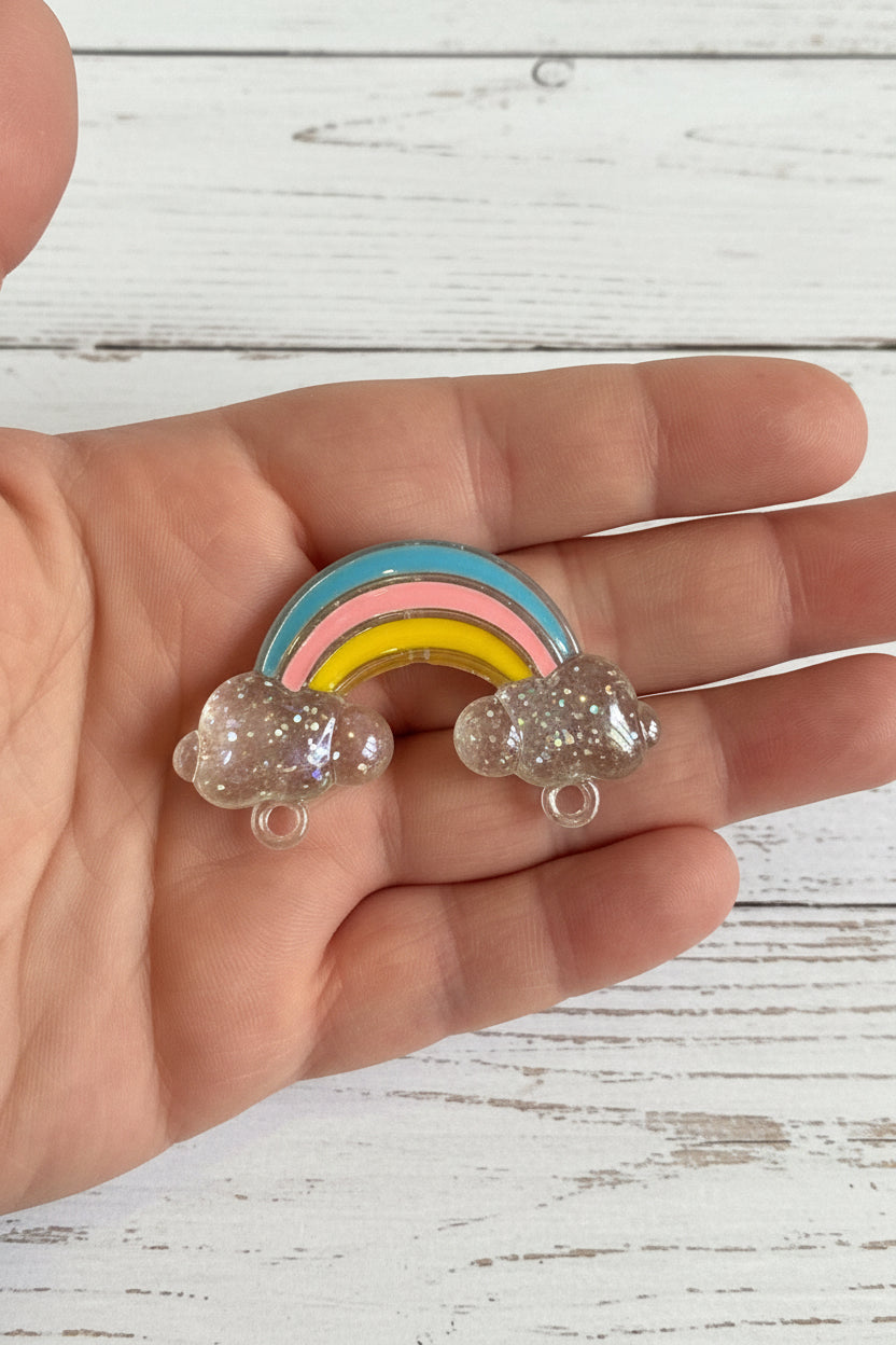 Acrylic Rainbow Bead/Connector - sold individually