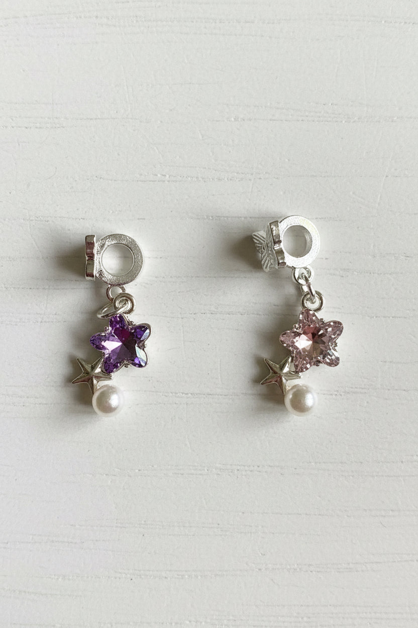 Star and Pearl Bail Beads - sold individually