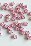 Ceramic feel flower beads for beadable pens and keychains – pack of 10