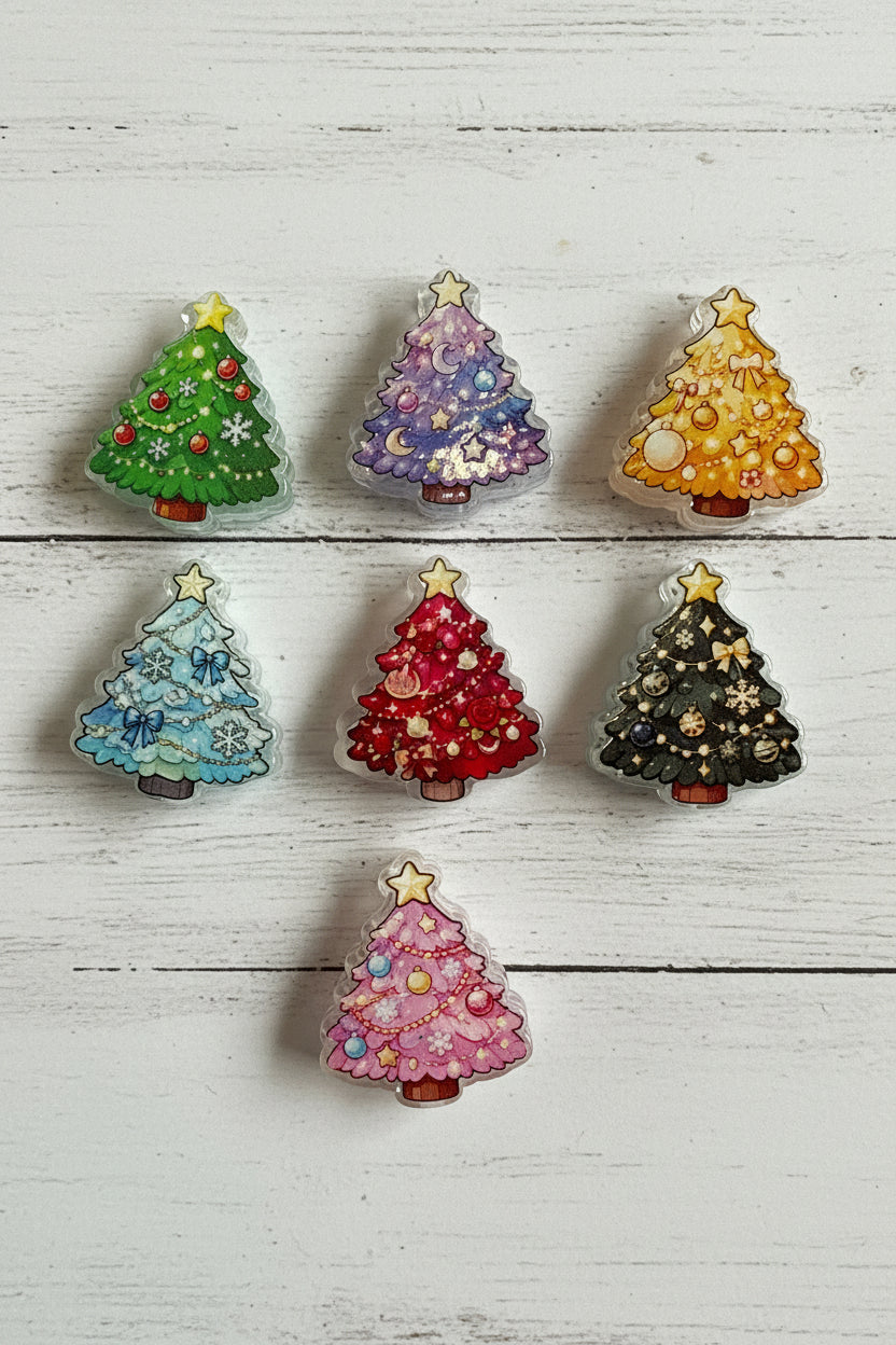 Acrylic Christmas tree charm for bead pens and keychains