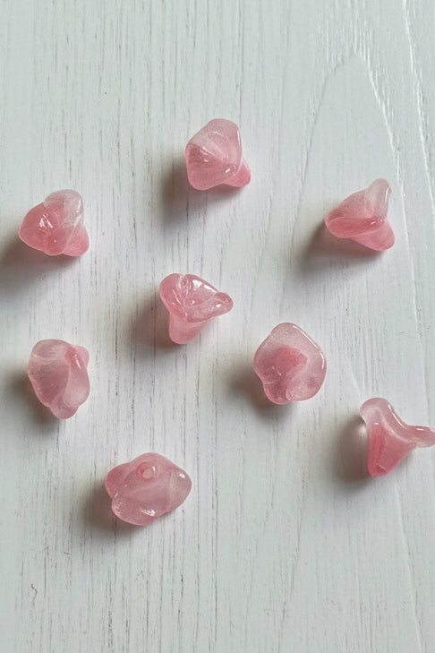 New Style Glass Flower Beads pack of 40