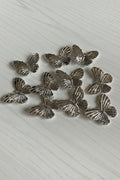 Silver Acrylic Butterfly Pendants - pack of 2