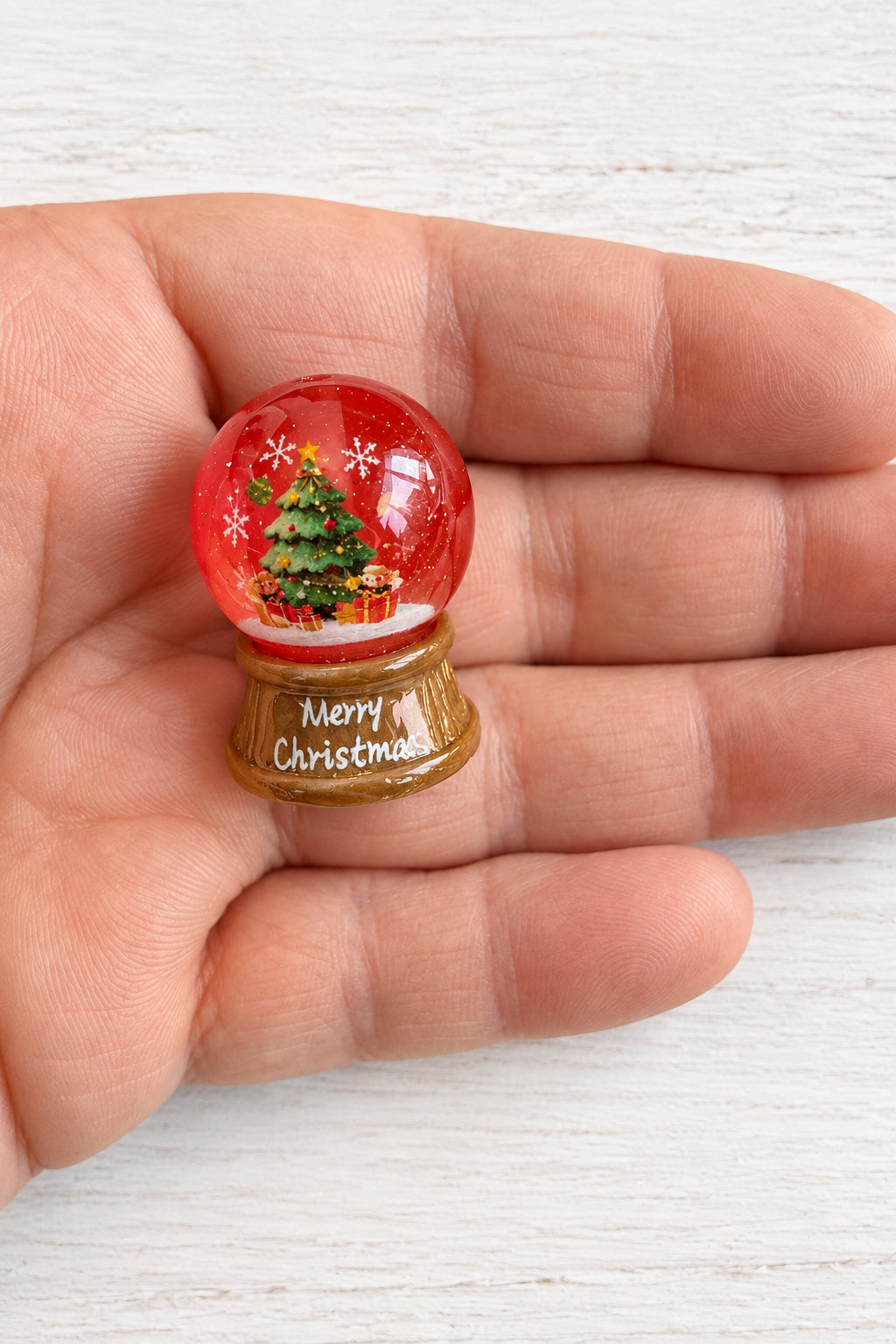 Christmas snow globe bead for pens, sold individually