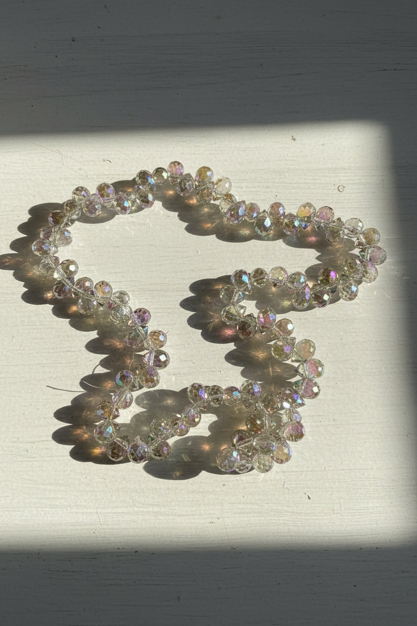 8mm electroplated glass tear drop beads colour option 6 - Kingyscrafts