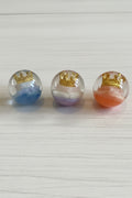 25mm Top Holed Crown Beads with Pearl Shimmer - Various colours