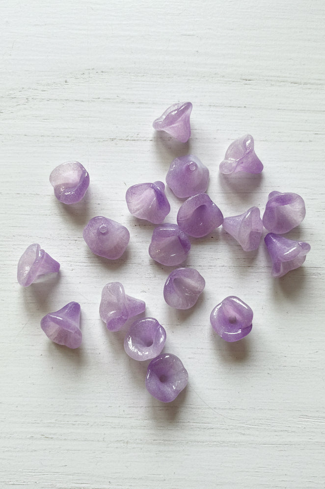 New Style Glass Flower Beads pack of 40