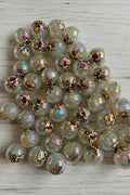 16mm glow in the dark Christmas reindeer beads for festive jewellery making and bead pens