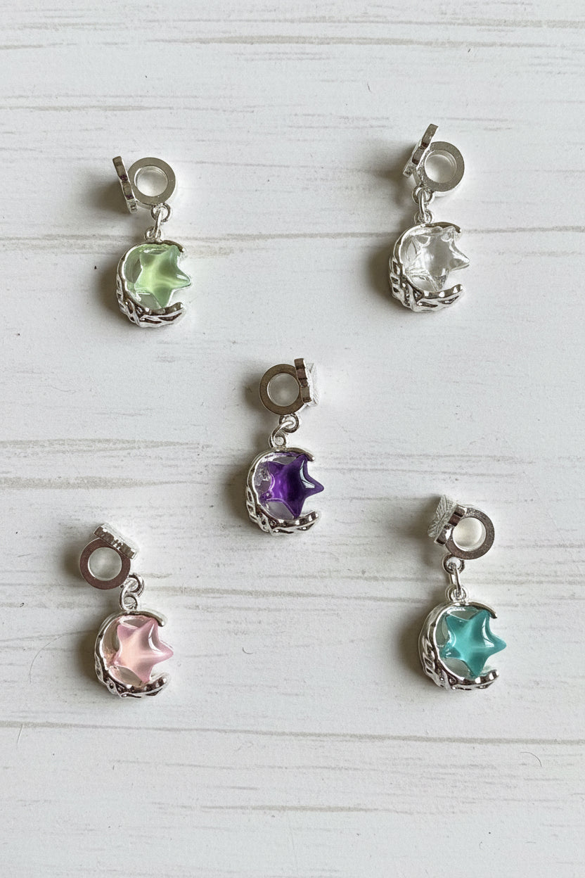 Star sitting on a Moon Bail beads - sold individually
