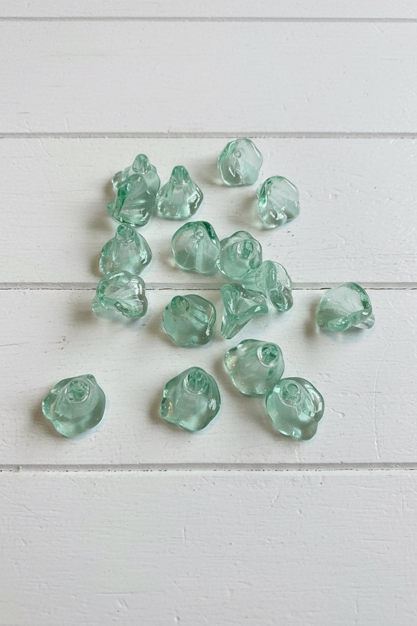 New Style Glass Flower Beads pack of 40