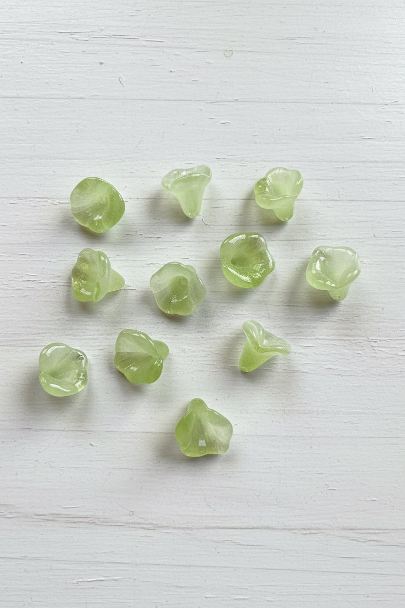 New Style Glass Flower Beads pack of 40