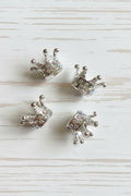 Silver Rhinestone Crown Spacer