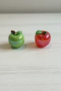 Resin apple shaped beads in green and red for pen making craft