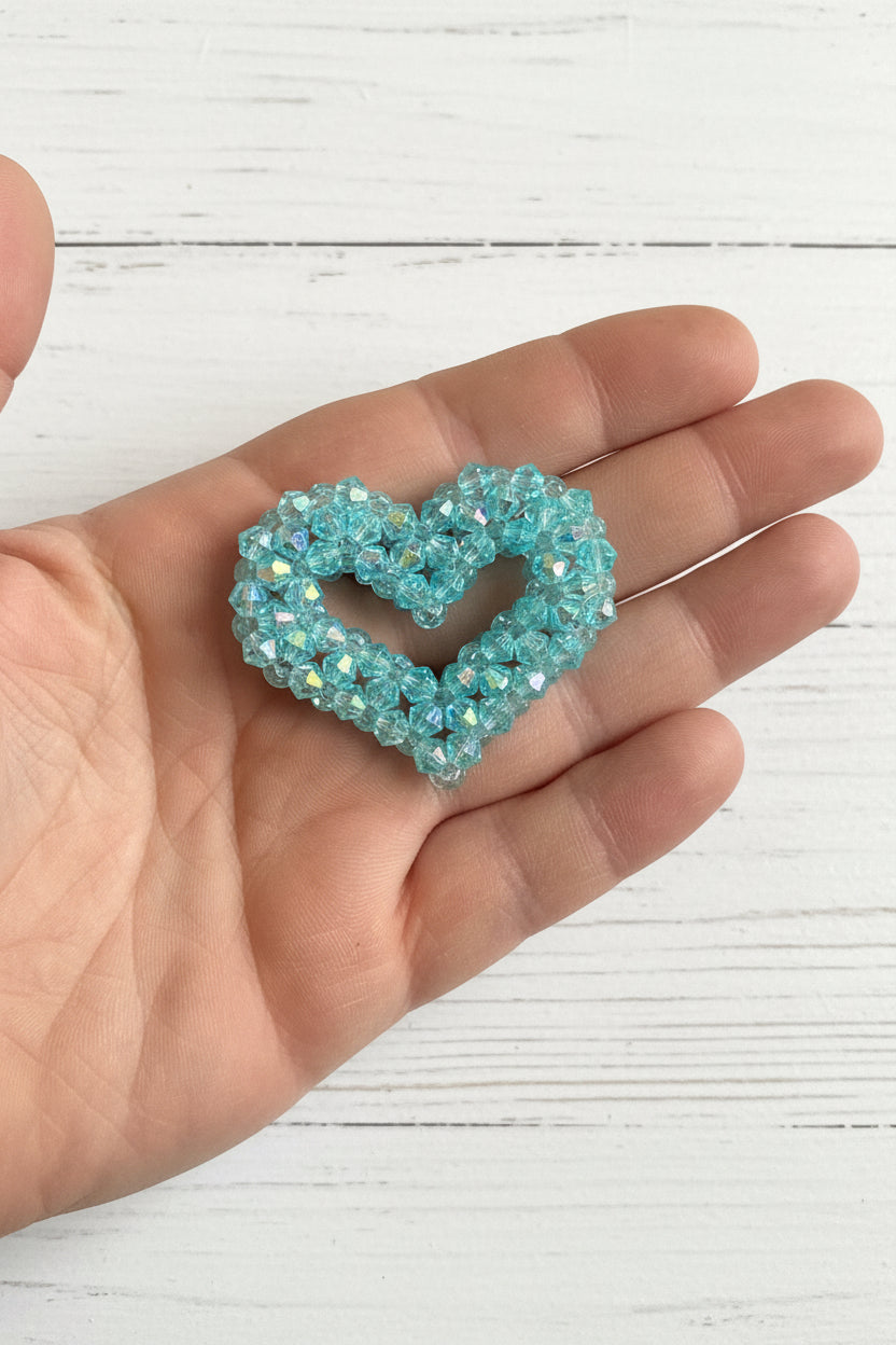 Glass Crystal Hearts - sold individually