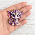 Large cute dragon metal flat-back cabochon for craft projects, sold individually