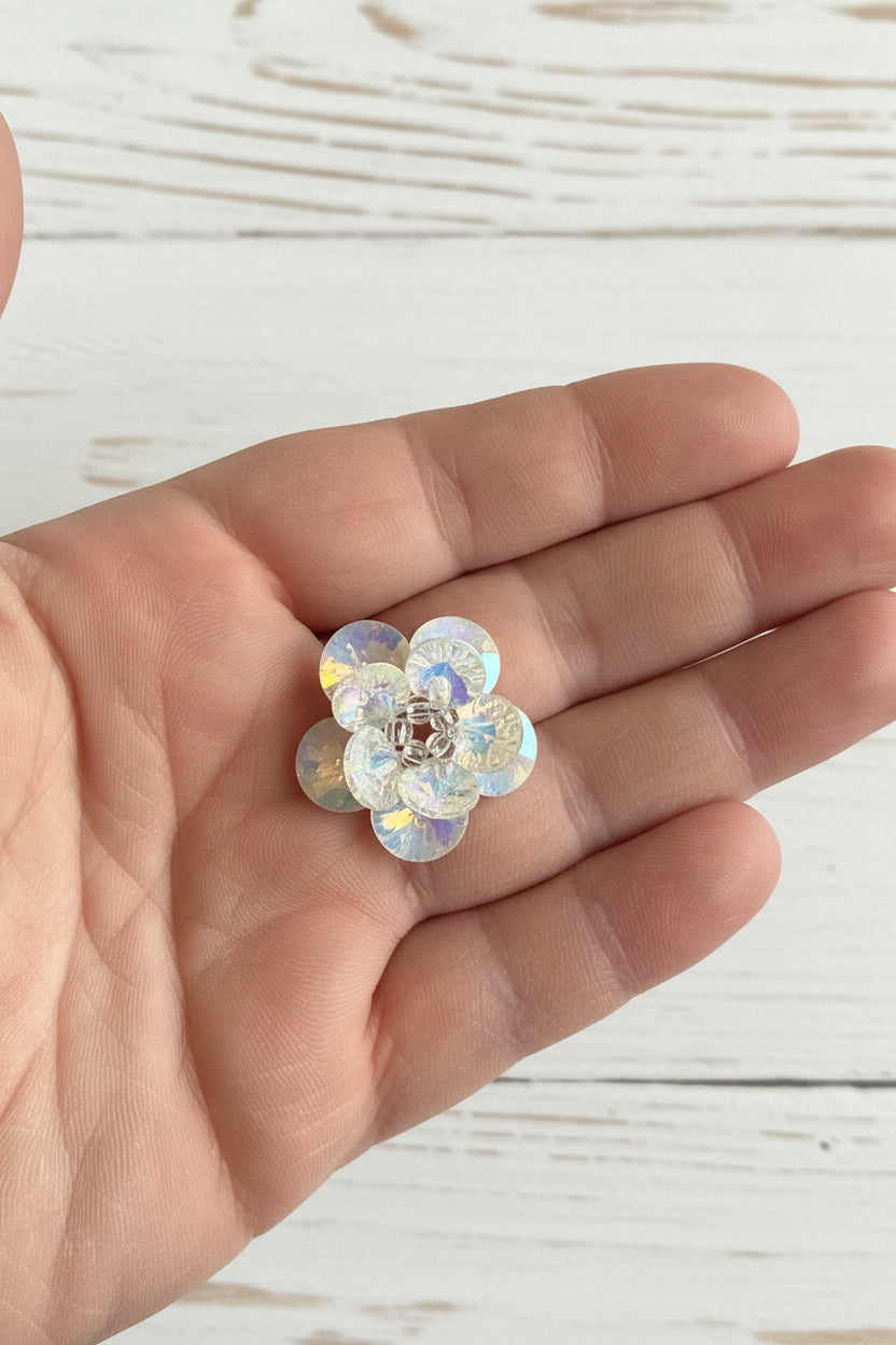 Handmade Glass Flower Beads - Solid Colours