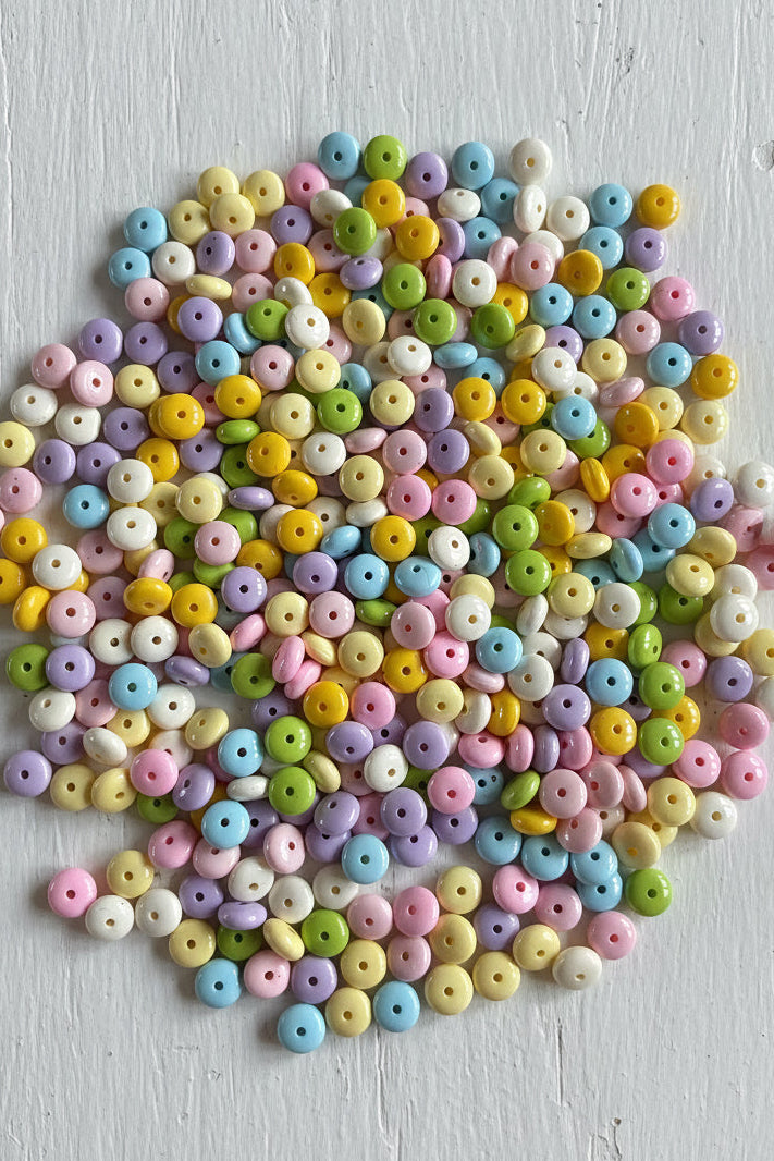10mm Acrylic Lentil Beads - pack of 20