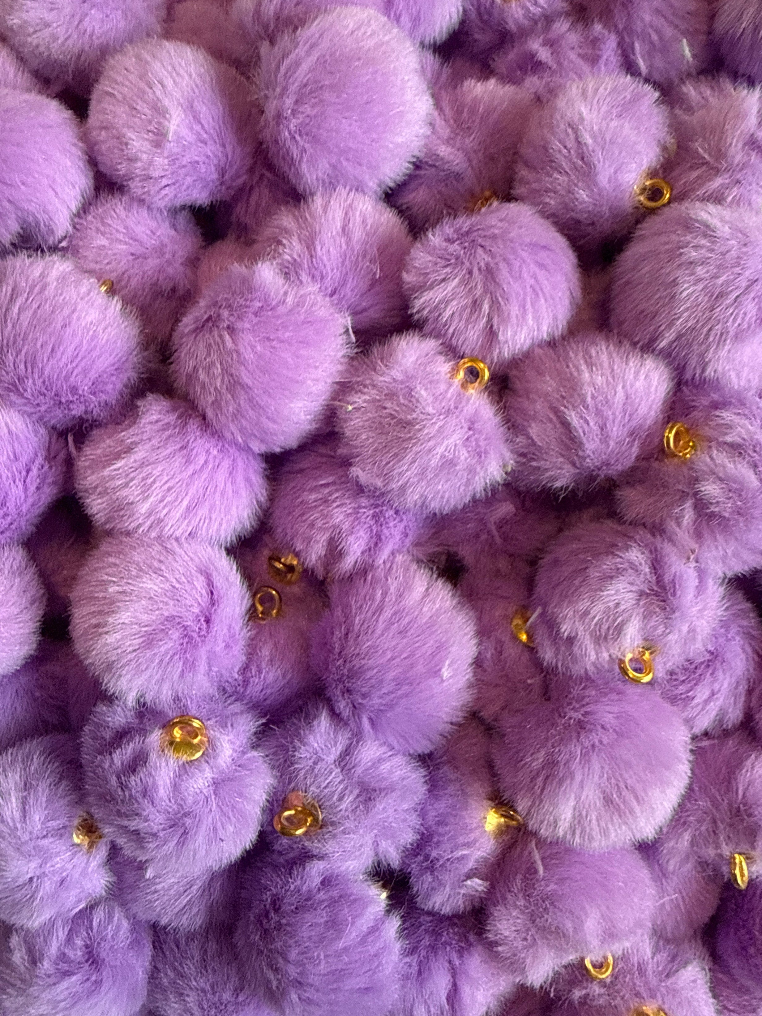 16mm fluffy pendant bead for car hangers keychains and jewellery making - Kingyscrafts