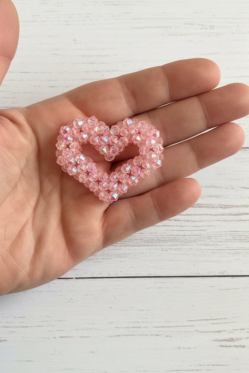 Glass Crystal Hearts - sold individually