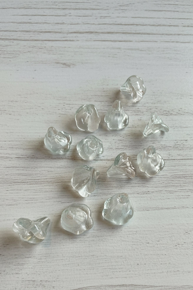New Style Glass Flower Beads pack of 40