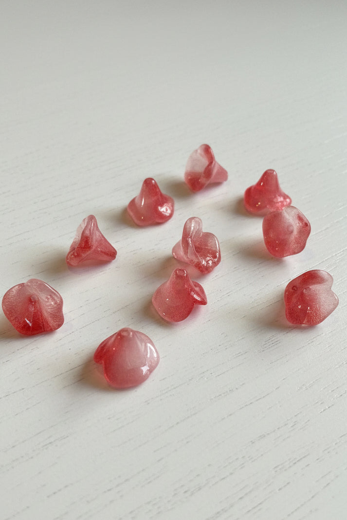 New Style Glass Flower Beads pack of 40