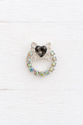 Butterfly heart metal wreath fancy bead, sold individually.
