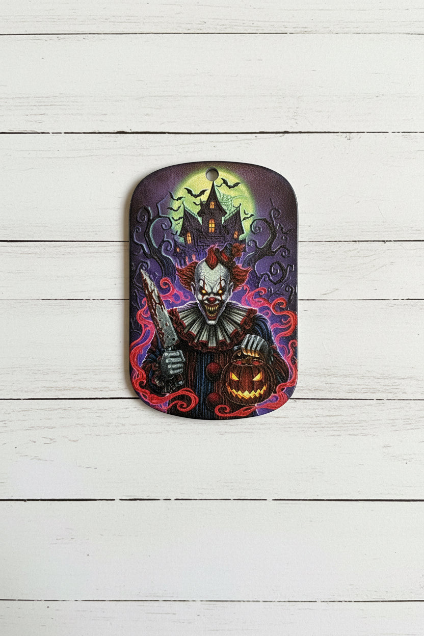 Spooky horror acrylic tag pendant for keychains and crafts – sold individually