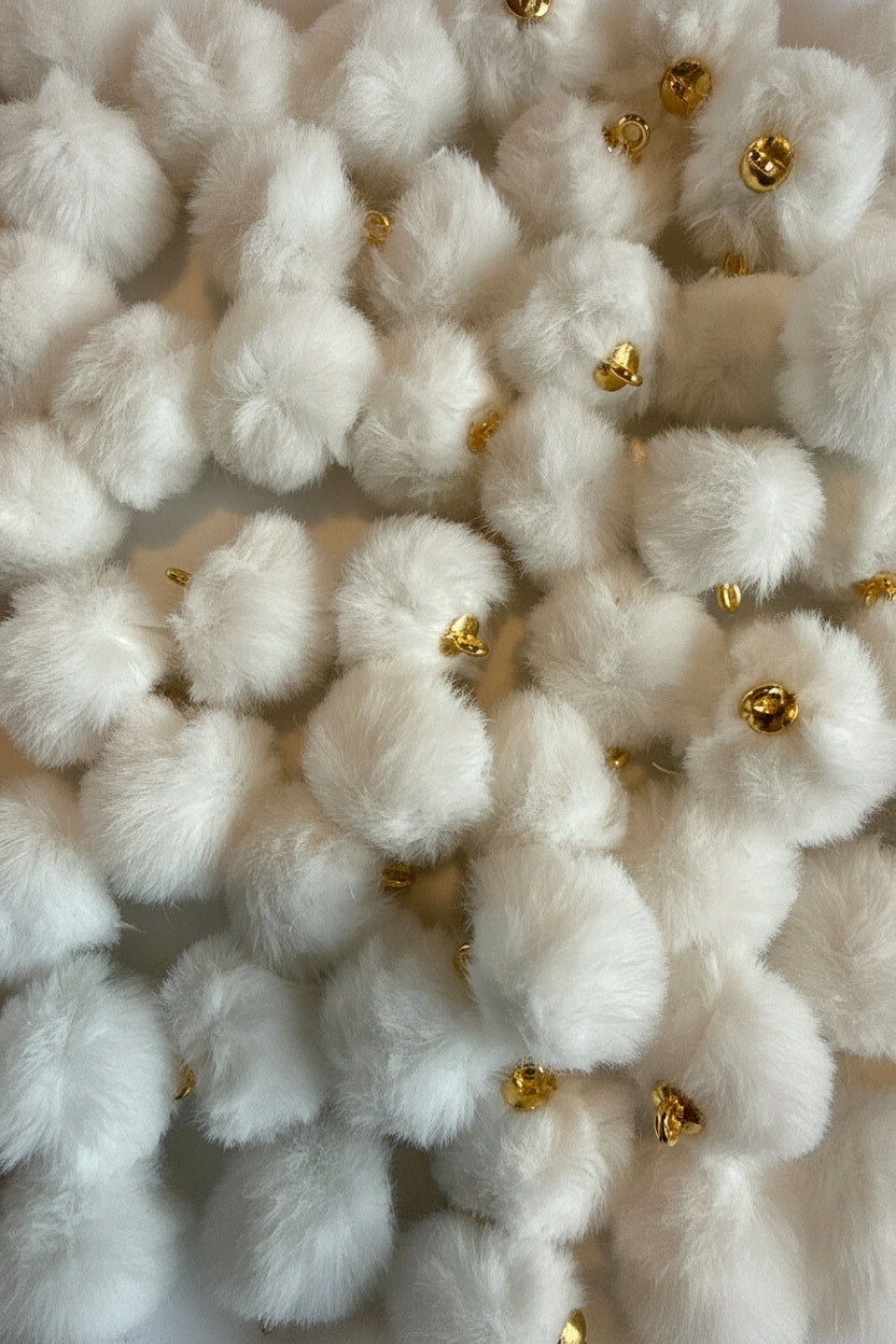 16mm fluffy pendant bead for car hangers keychains and jewellery making - Kingyscrafts