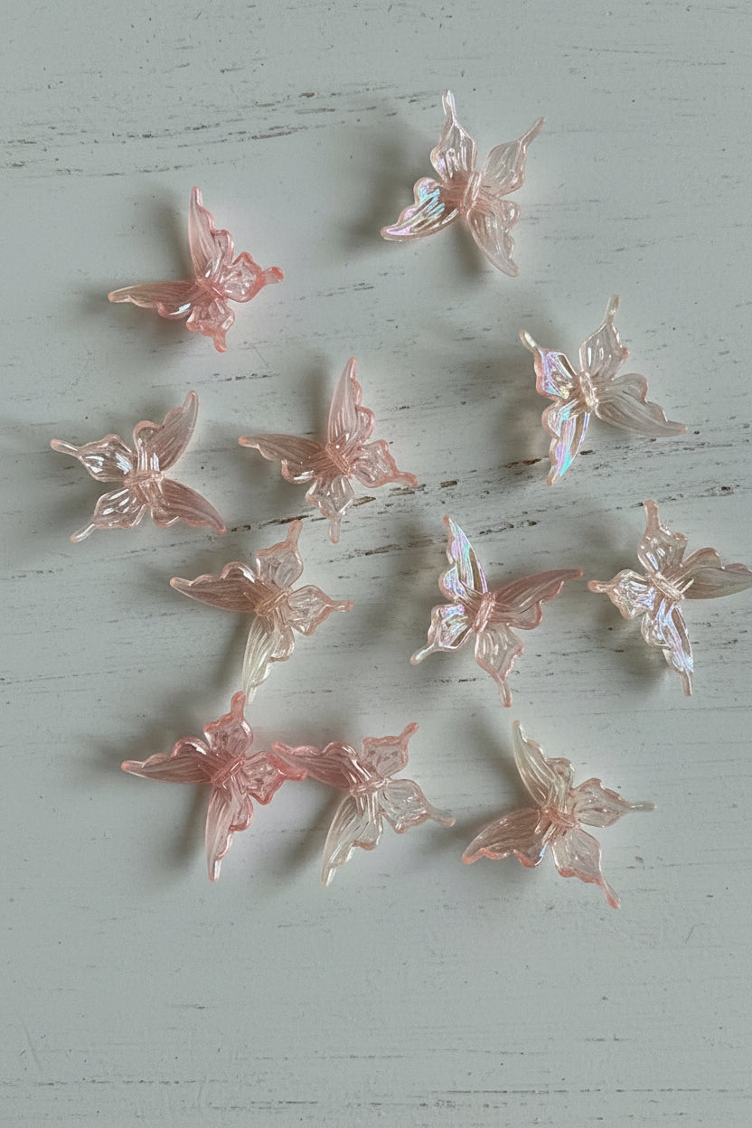 acrylic butterfly beads on keychain hanger