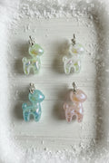  resin reindeer pendant with silver bail loop for Christmas jewellery making
