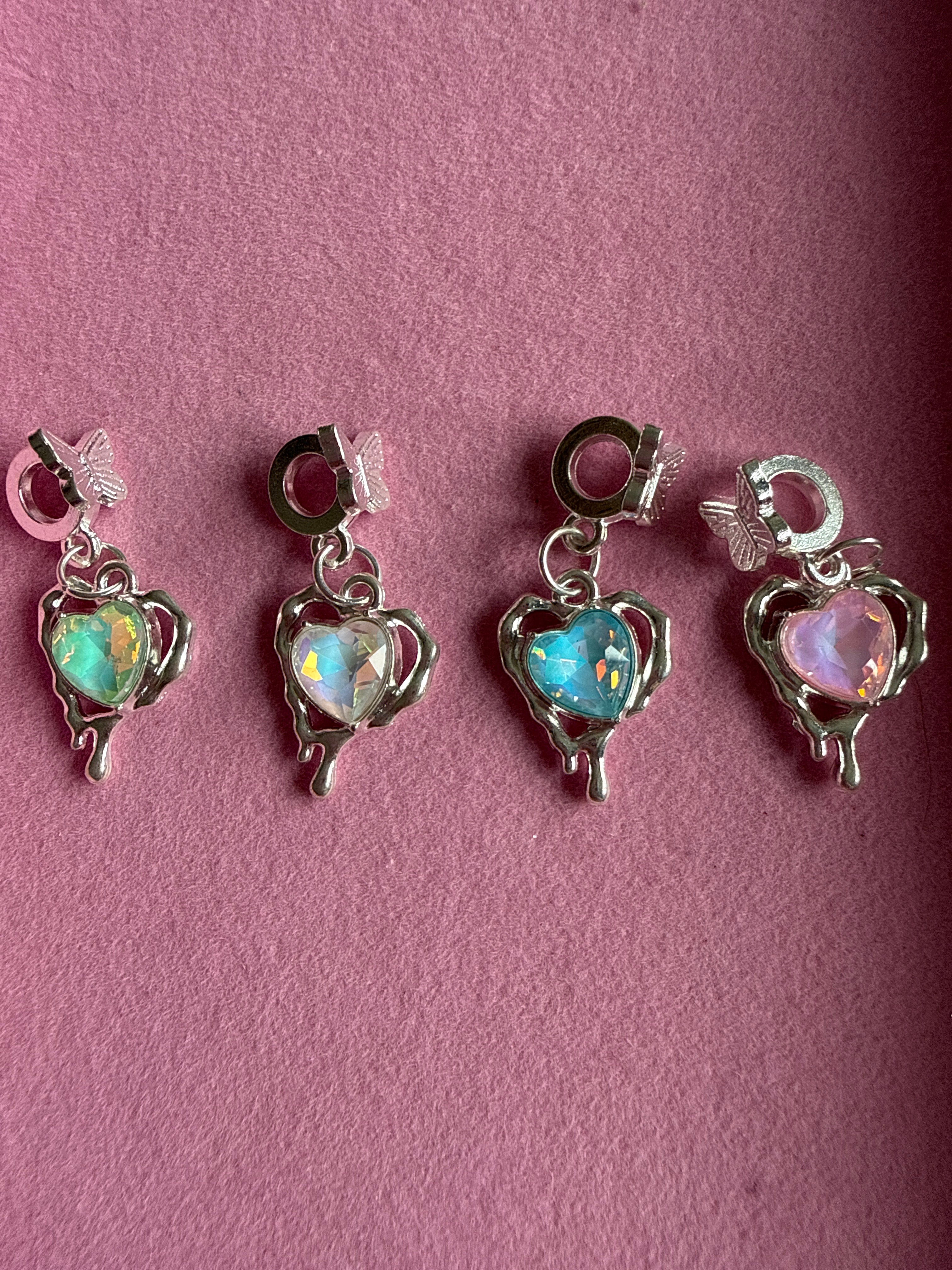 Dripping Heart Bail Beads - sold individually