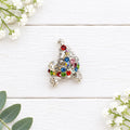 Christmas tree music box bead cap, sold individually.