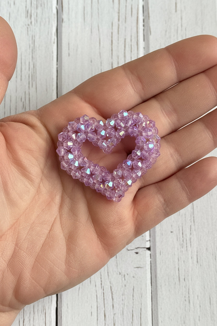 Glass Crystal Hearts - sold individually