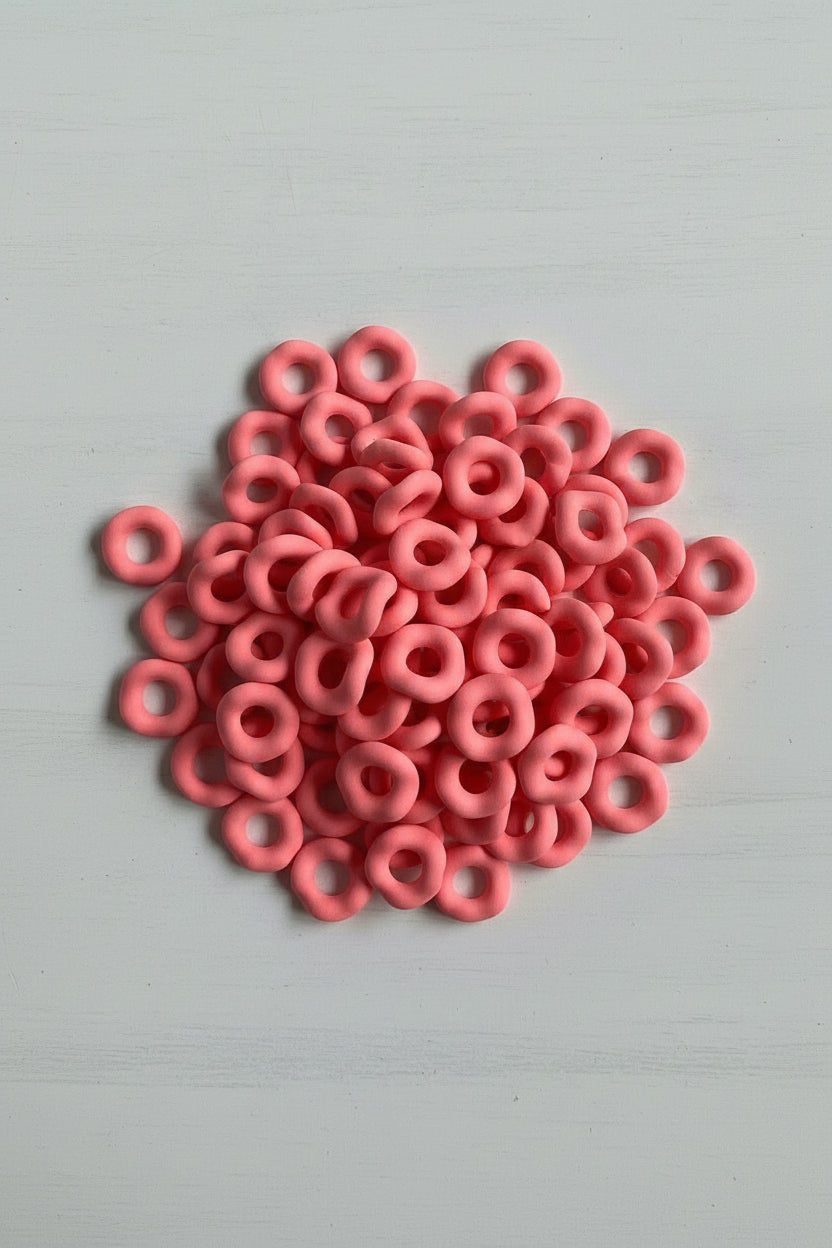 16mm Acrylic Coral Pink Spacers - pack of 10