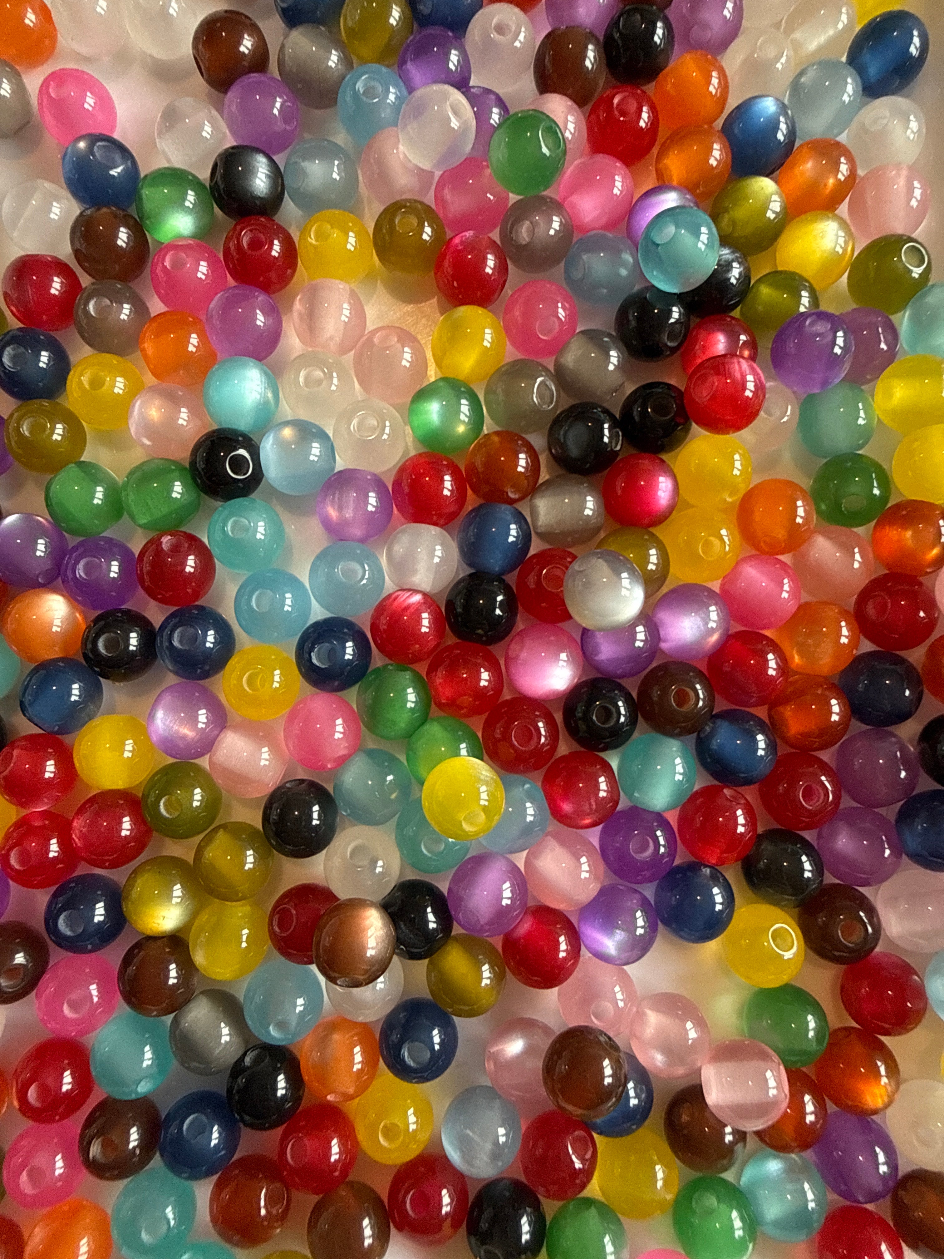 8mm Cat Eye Beads - pack of 20