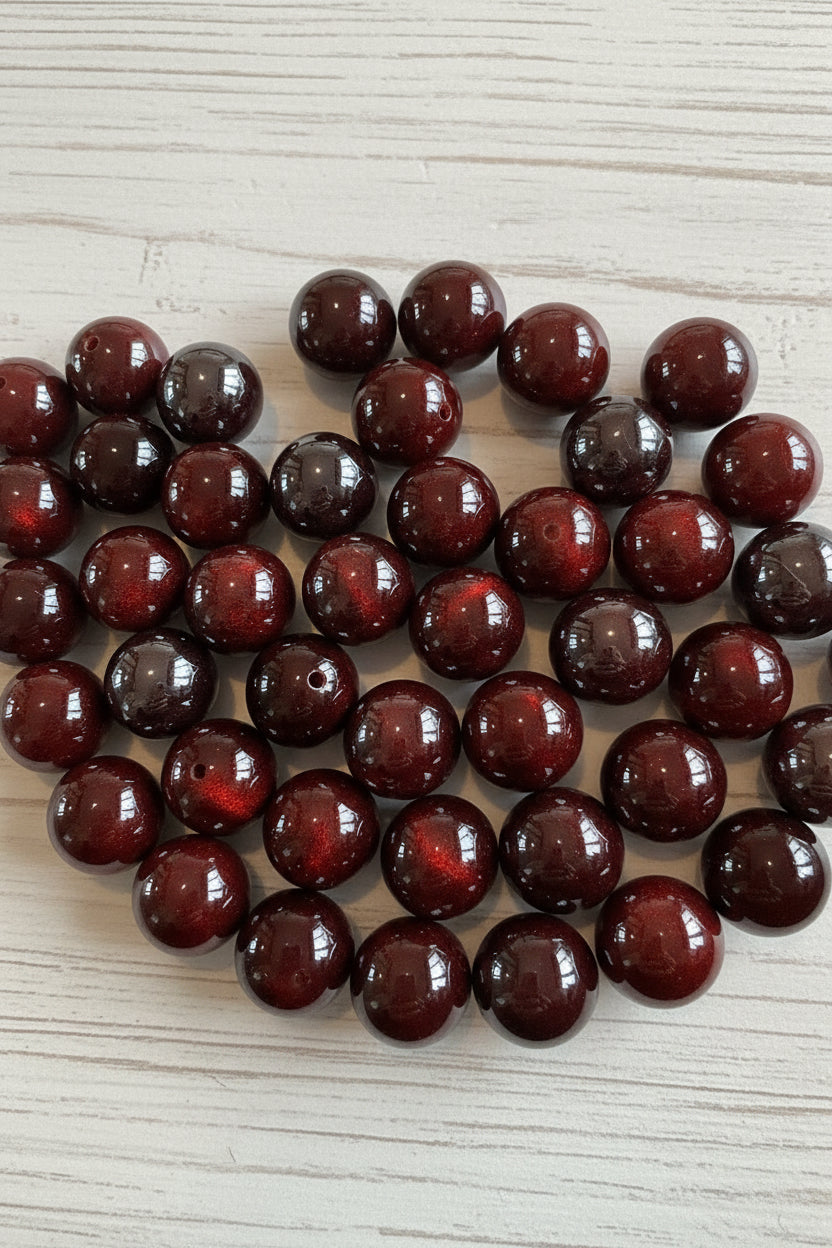 Premium high shine 16mm resin cat eye beads for jewellery making, pack of 5