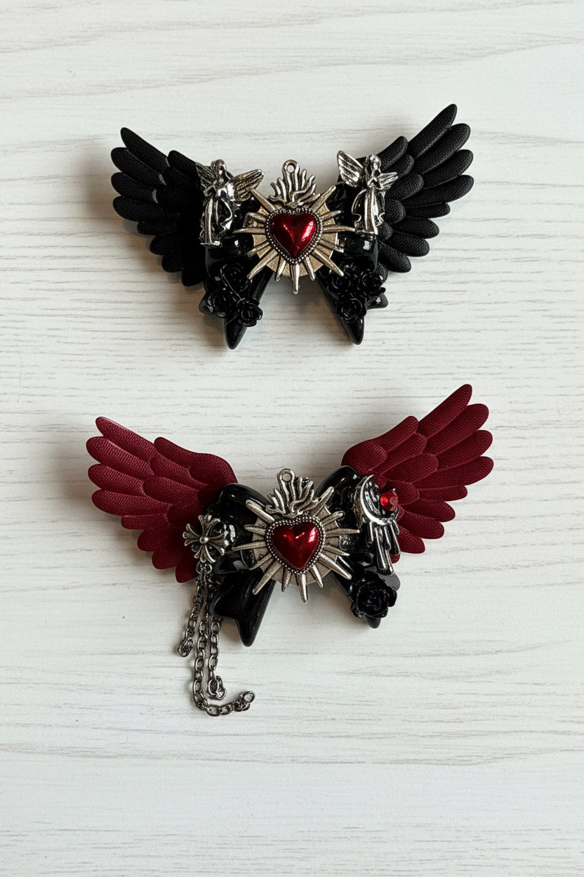 Gothic angel wing bead charm for pens and keychains