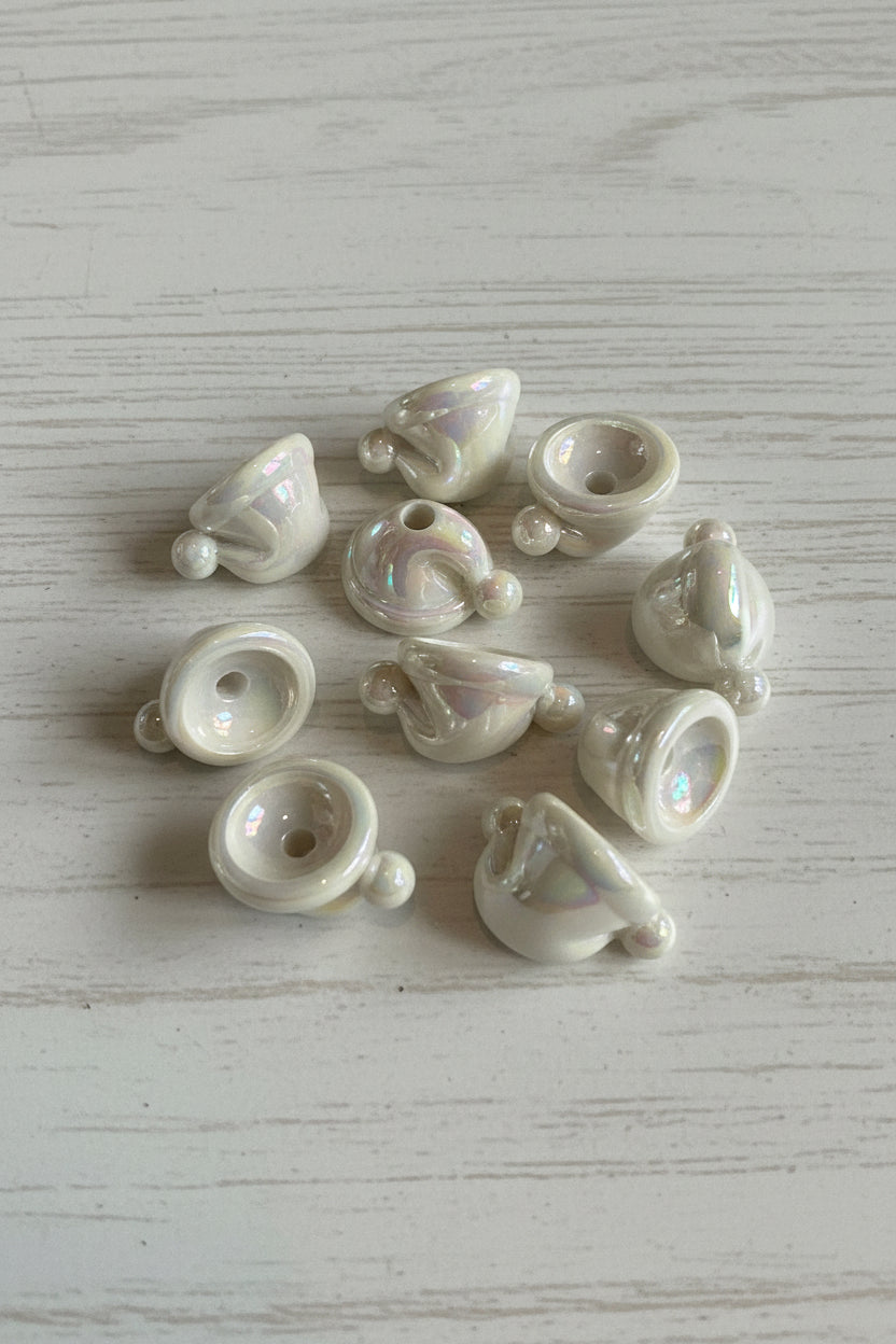 Santa hat beads for Christmas jewellery making and craft projects