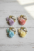 Beautiful Metal Pendanta with Rose and Butterflies- sold individually