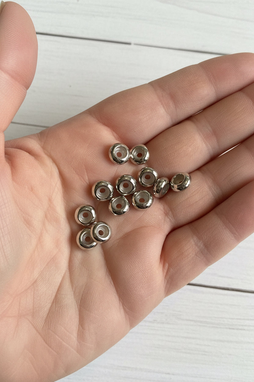 8mm stoppers for keychain bracelets to hold beads and charms in place, pack of 10