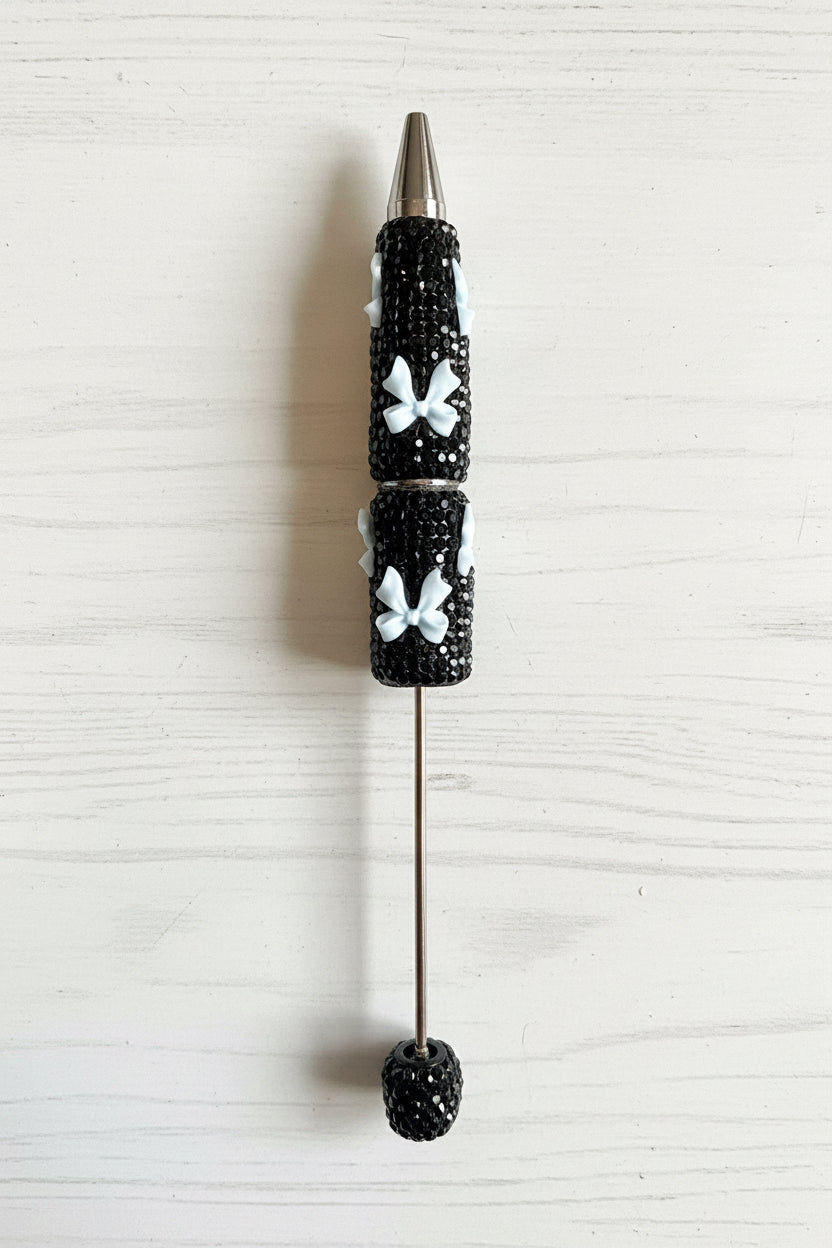 Rhinestone bow pen colour option 2 - Kingyscrafts