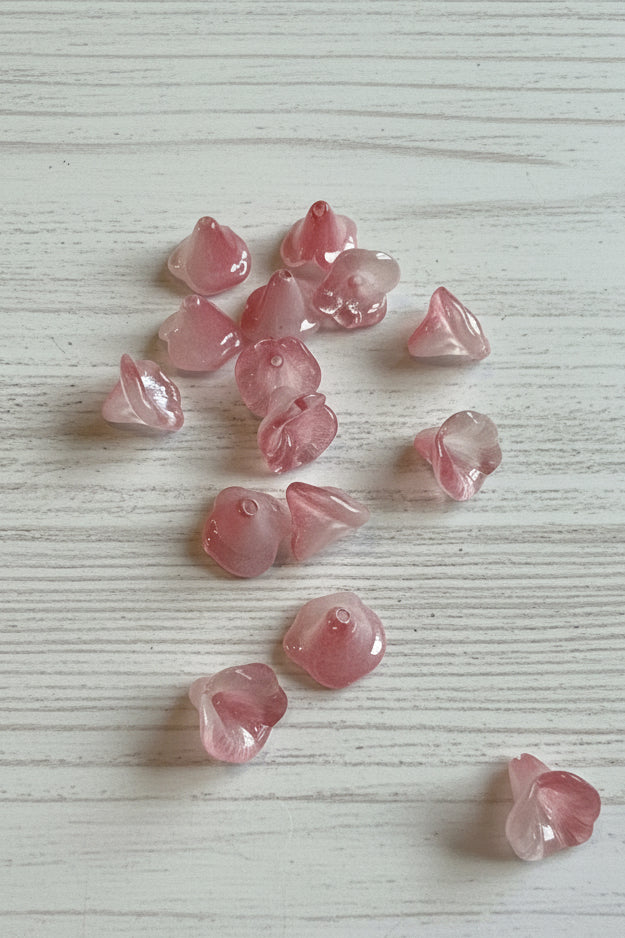 New Style Glass Flower Beads pack of 40