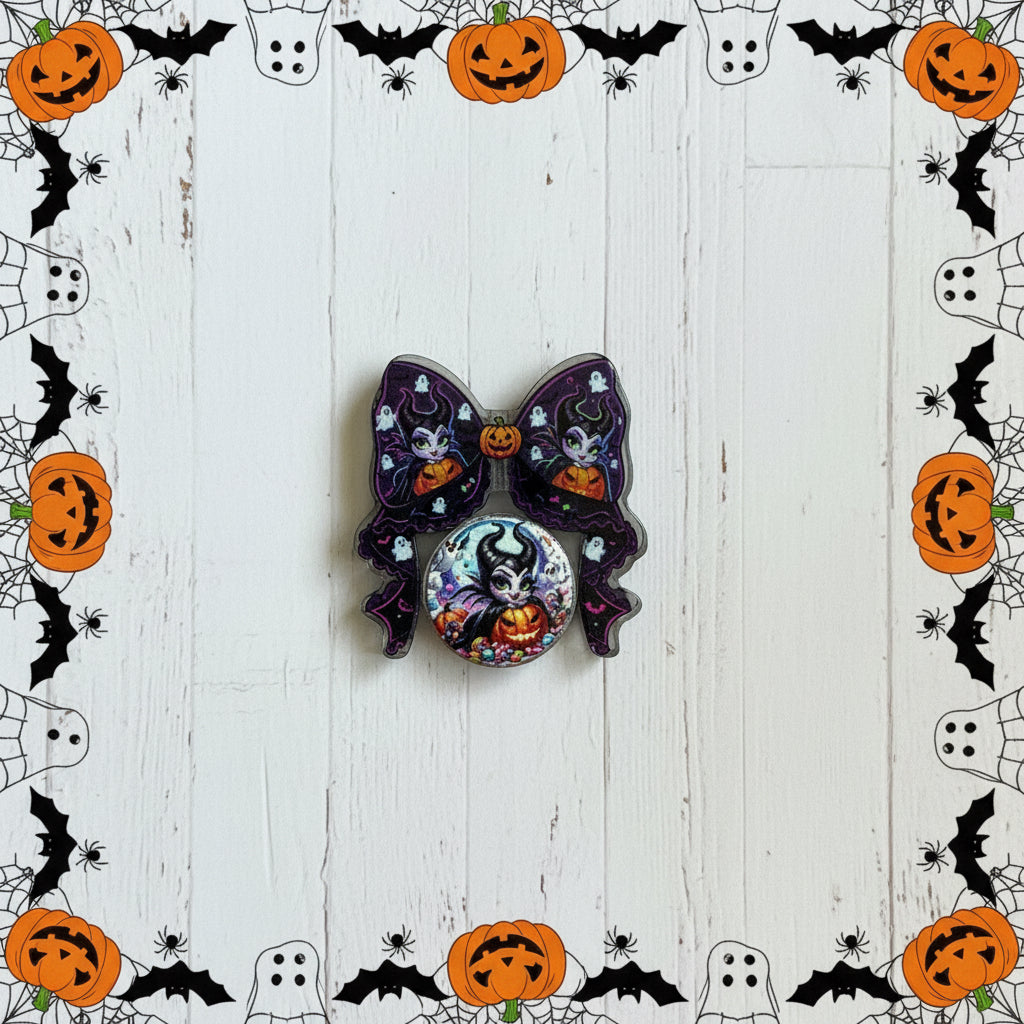 Acrylic Halloween bow set – spooky seasonal craft embellishment for Halloween pens and jewellery making | Kingyscrafts