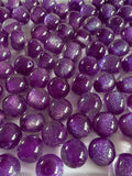 16mm Purple Glitter Beads - pack of 5
