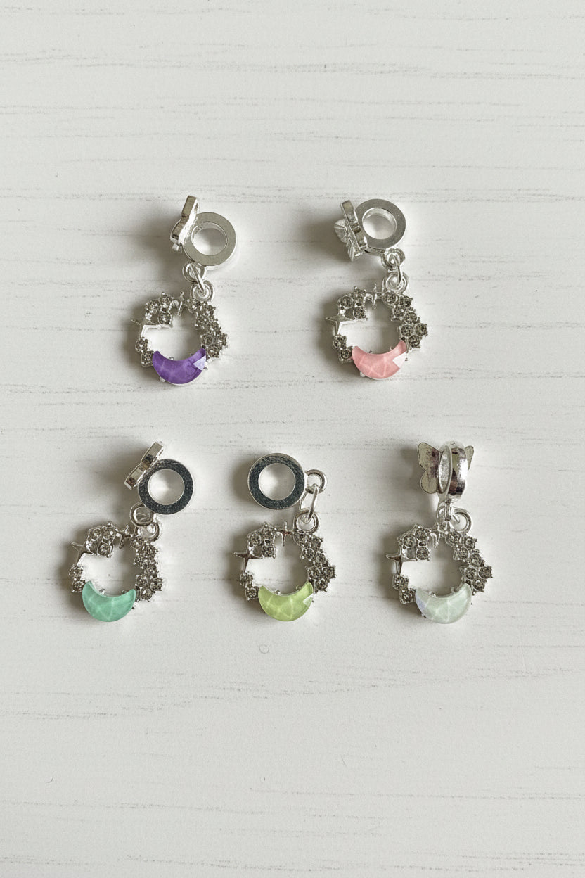 Metal Moon and Stars Bail Beads- sold individually