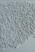 3mm White Acrylic Seed Beads 25g