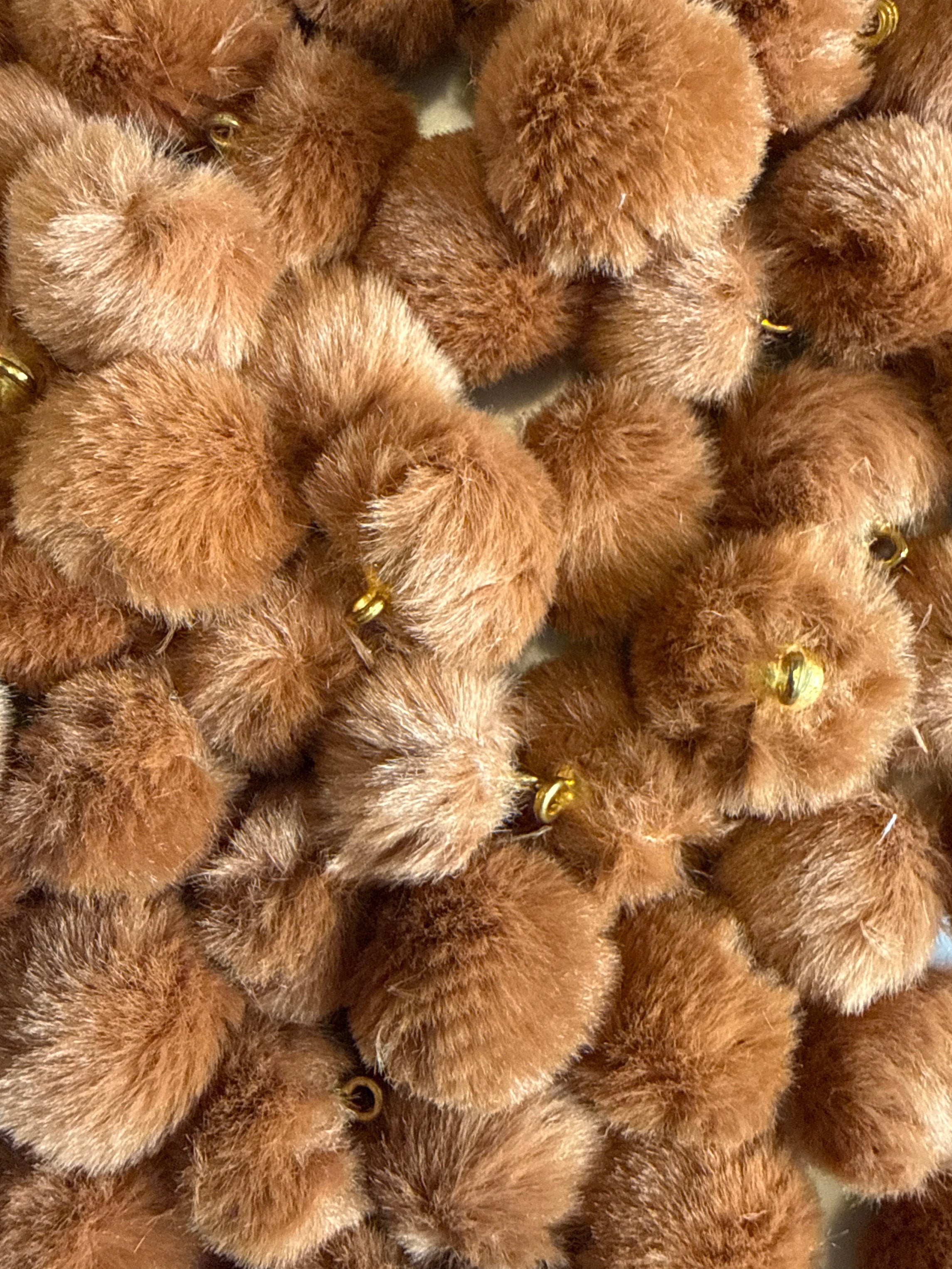 16mm fluffy pendant bead for car hangers keychains and jewellery making - Kingyscrafts