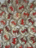 25mm Glow in Dark Horror Help Beads - pack of 5