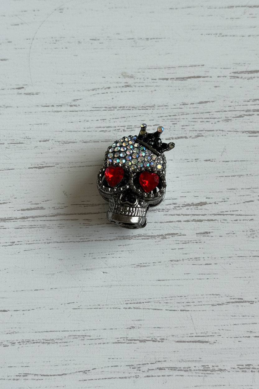Fancy metal skull bead – gothic craft jewellery finding sold individually | Kingyscrafts